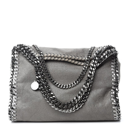 Stella McCartney Shaggy Deer Mini Falabella Fold Over Tote Light Grey 1 of 10