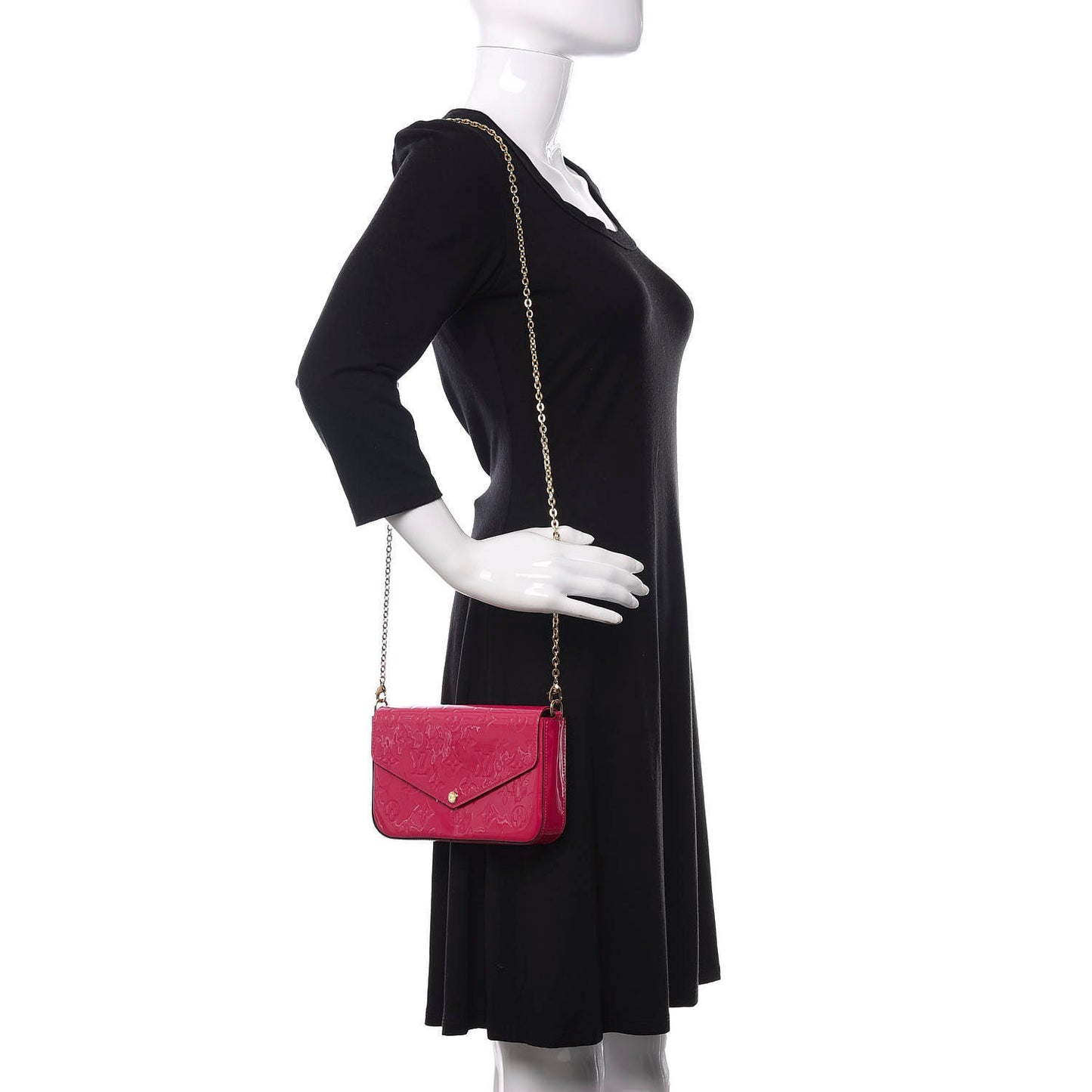 Vernis Felicie Pochette Chain Wallet Rose Indien
