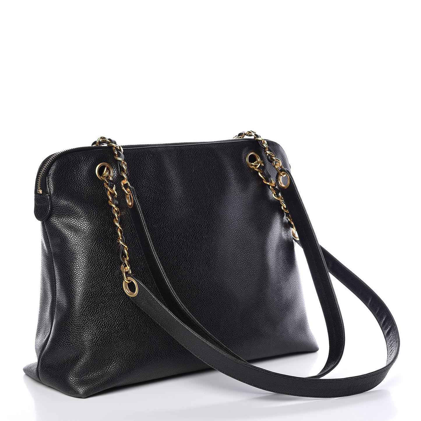 Caviar Flap Shoulder Bag Black