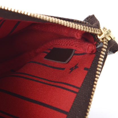 Louis Vuitton Damier Ebene Complice Trunks and Bags Mini Pochette Accessories Red 7 of 8