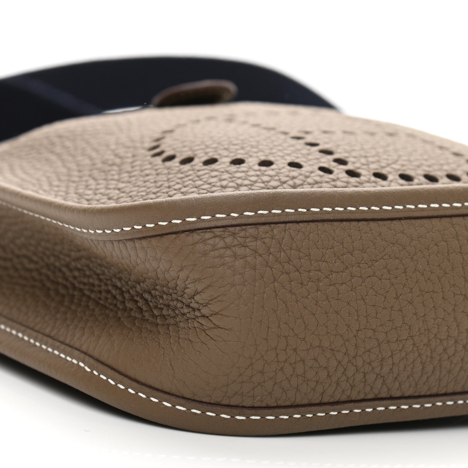 Hermes Taurillon Clemence Amazone Evelyne TPM Etoupe Bleu Indigo 9 of 11