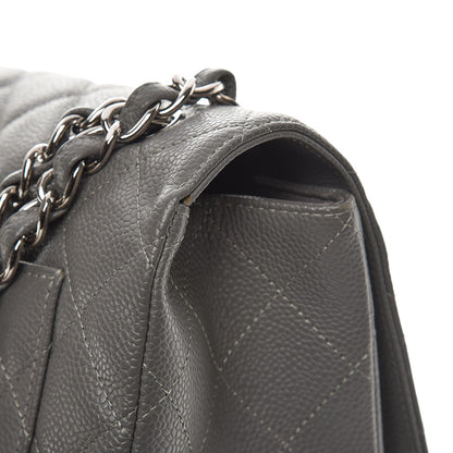 Chanel Caviar Quilted Maxi Single Flap Grey 13 of 14