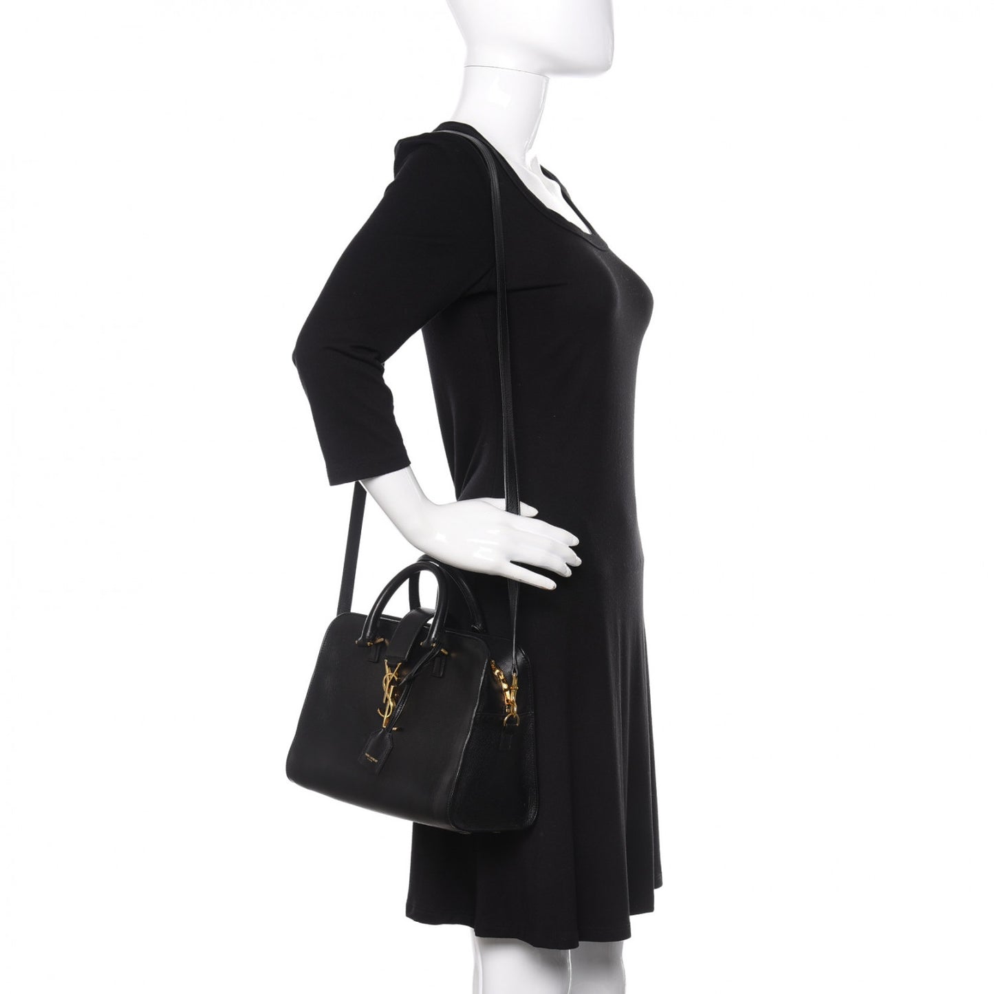 Calfskin Monogram Baby Cabas Black