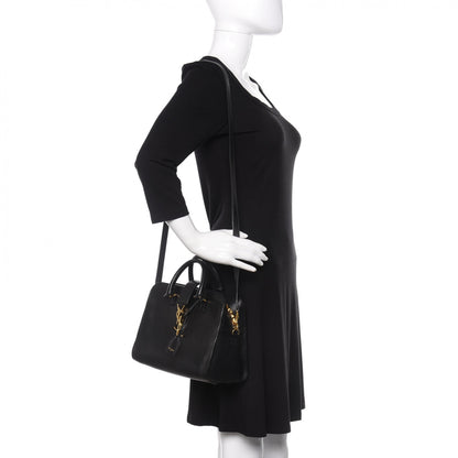 Saint Laurent Calfskin Monogram Baby Cabas Black 2 of 9