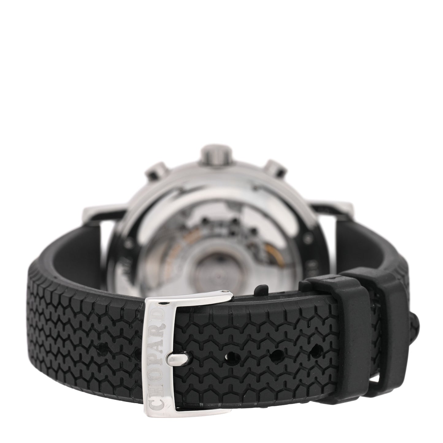 Stainless Steel Rubber 39mm Mille Miglia Chronograph Automatic Watch Black