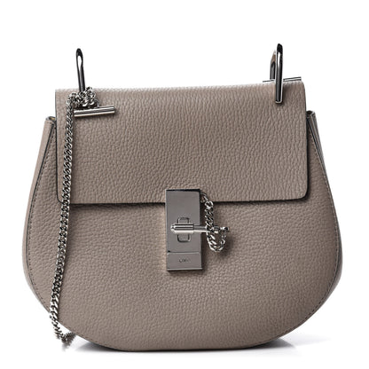 Chloe Grained Lambskin Drew Shoulder Bag Motty Grey 1 of 9