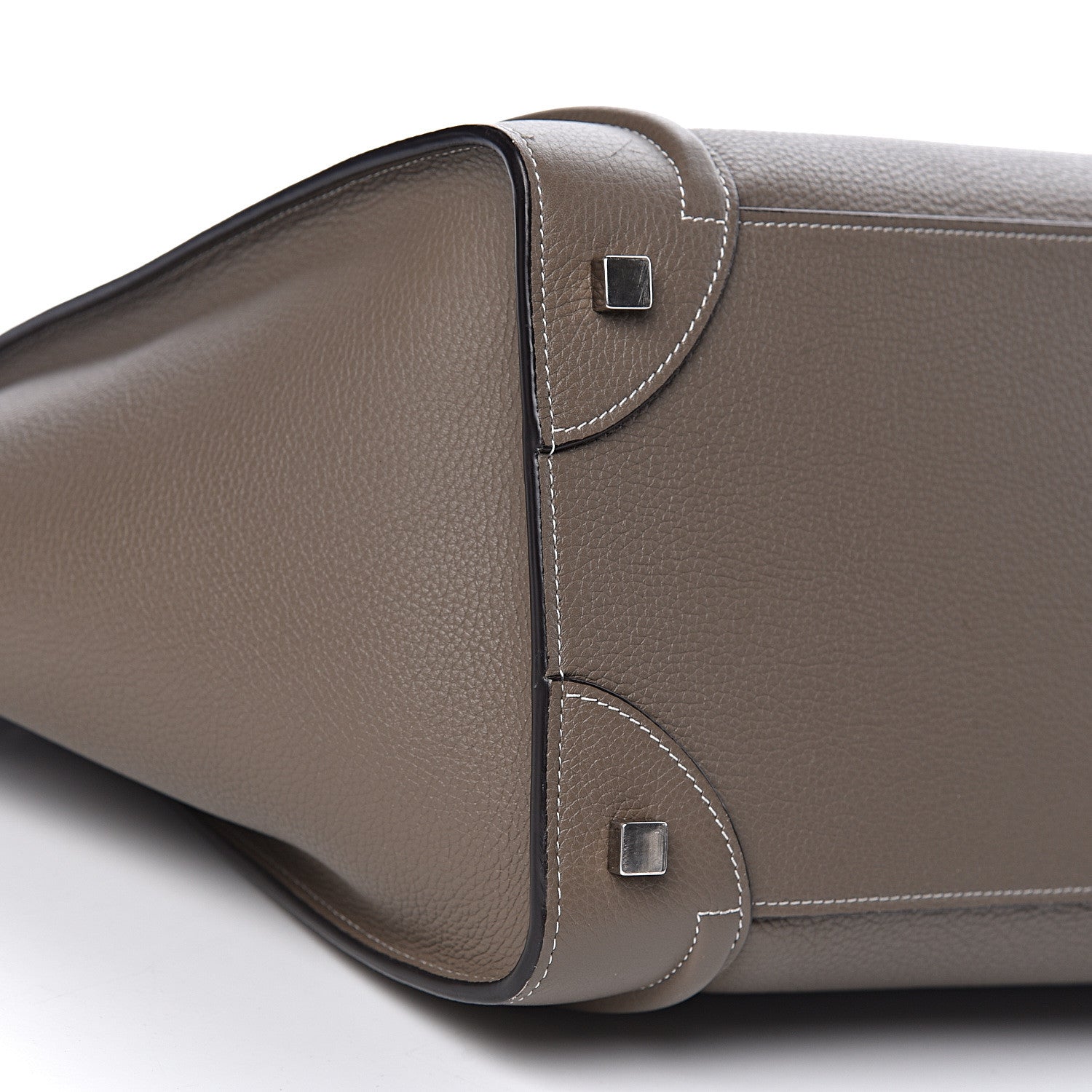 Celine Drummed Calfskin Mini Luggage Souris 8 of 10