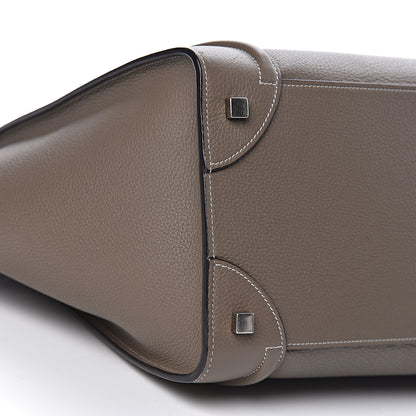 Celine Drummed Calfskin Mini Luggage Souris 8 of 10