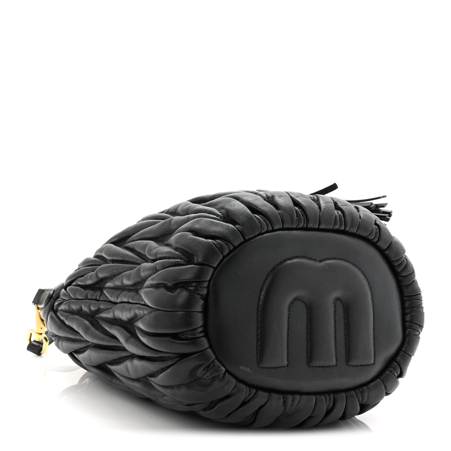 Miu Miu Nappa Matelasse Small Bucket Bag Black 4 of 9