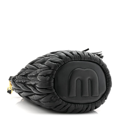 Miu Miu Nappa Matelasse Small Bucket Bag Black 4 of 9