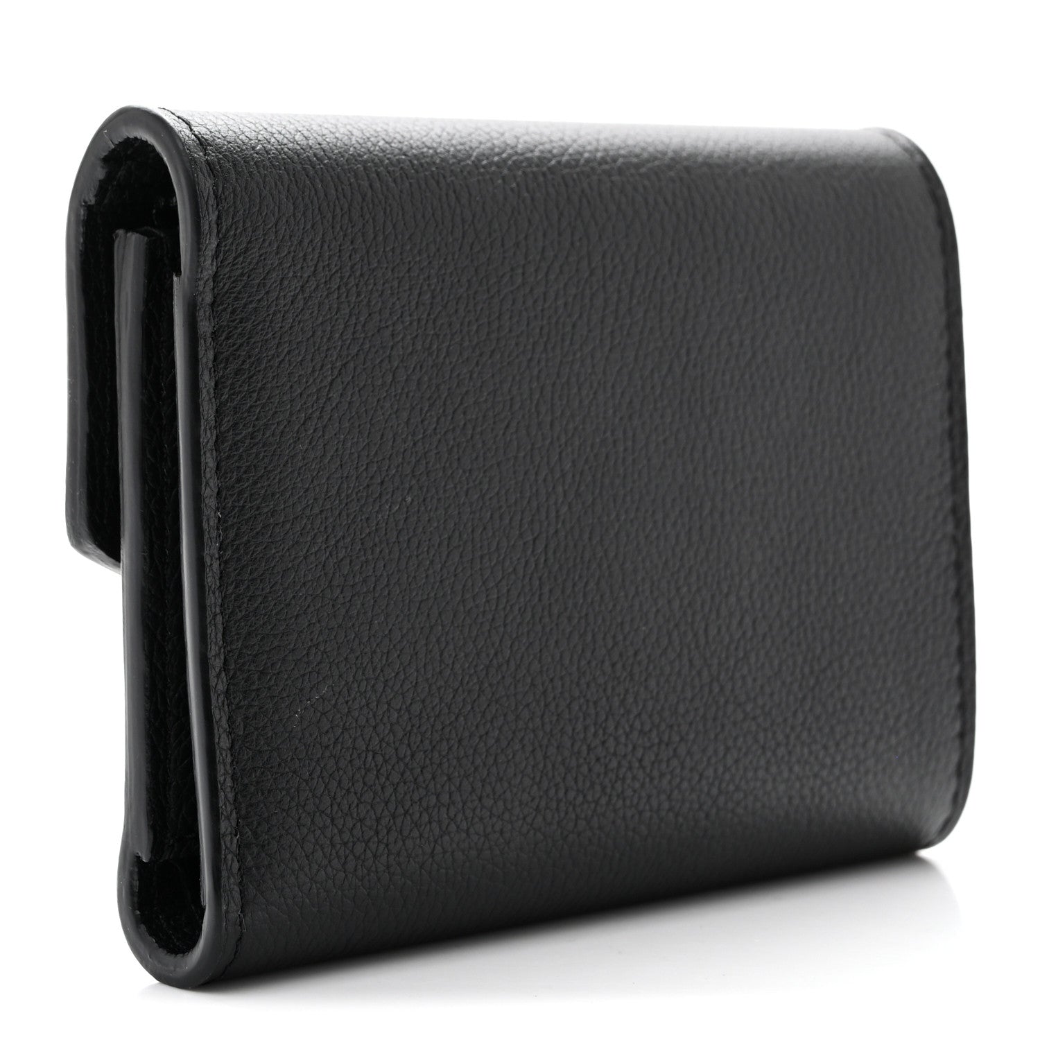 Louis Vuitton Soft Calfskin My Lockme Compact Wallet Black 3 of 6