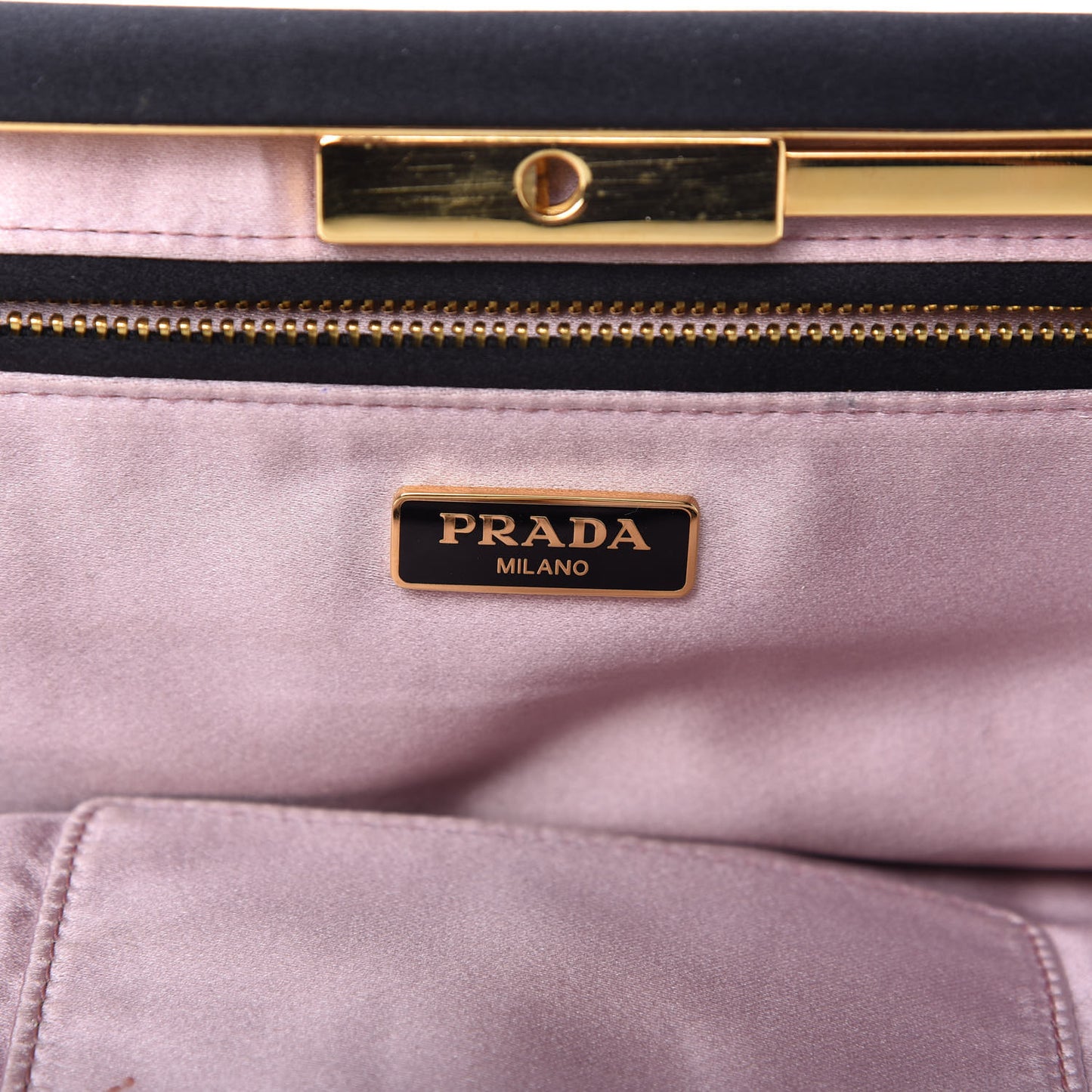 Satin Pochette Clutch Black