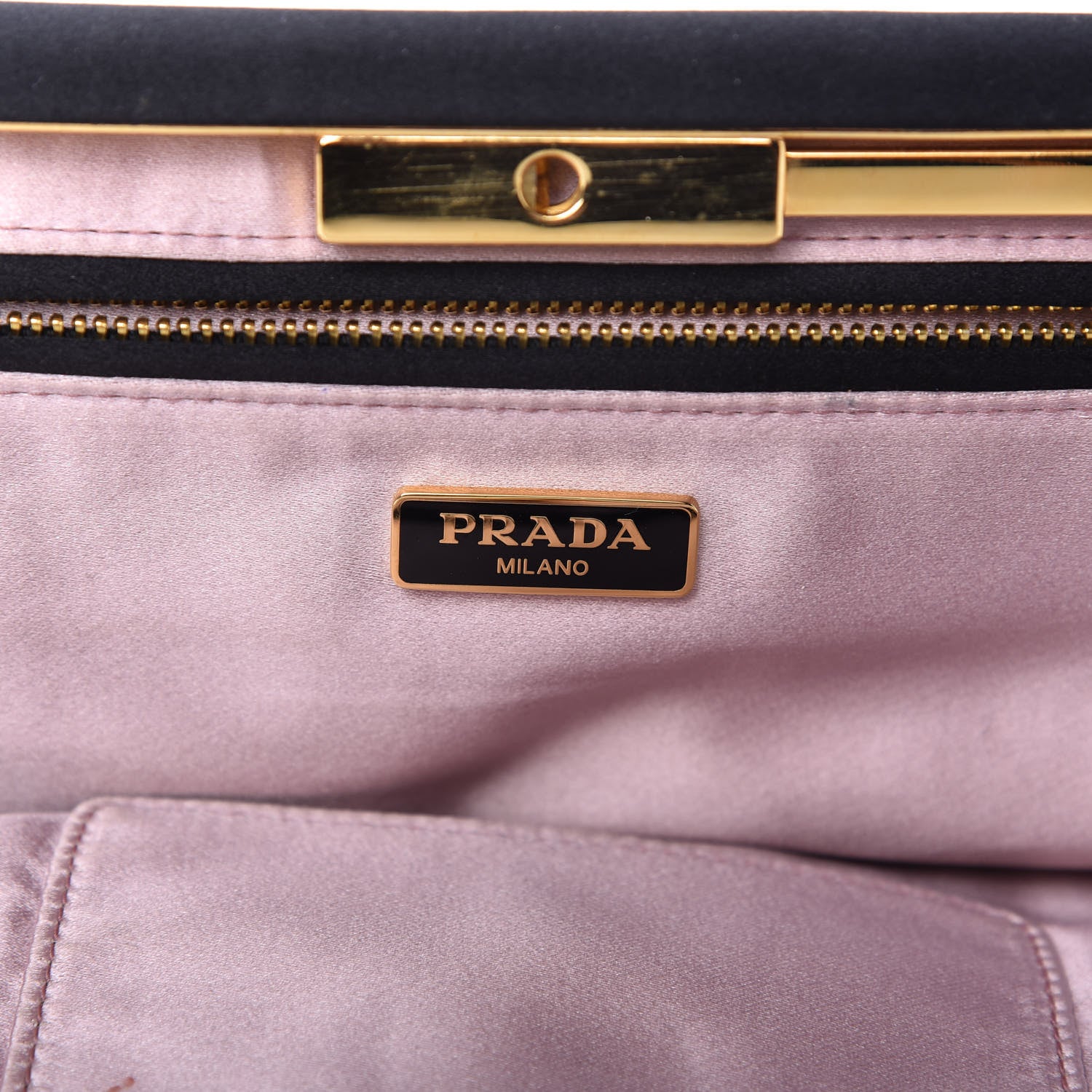 Prada Satin Pochette Clutch Black 8 of 10