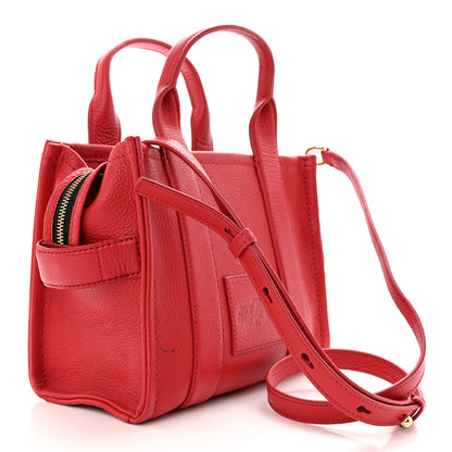 Marc Jacobs Grained Calfskin Small The Tote Bag True Red 3 of 14