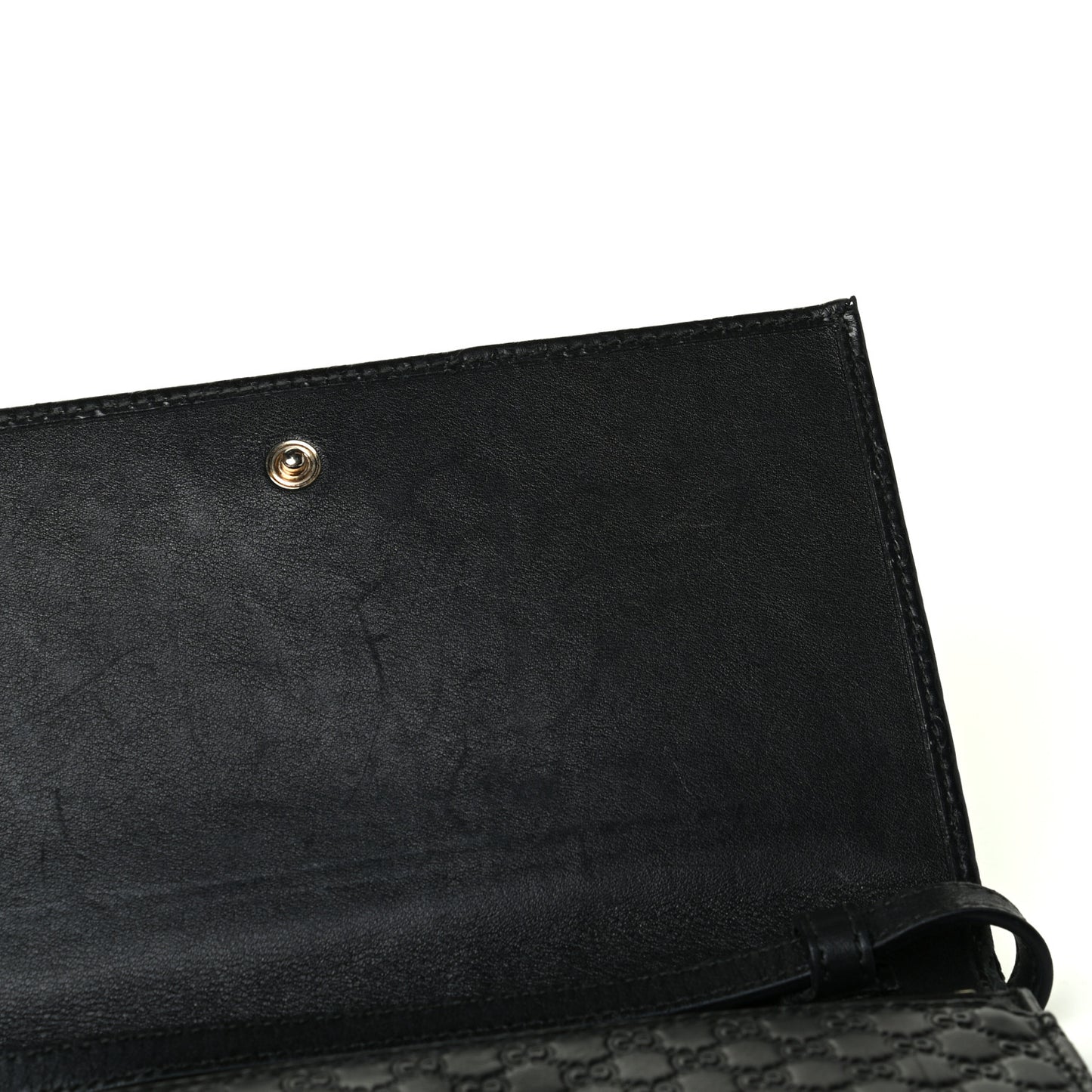 Microguccissima Crossbody Wallet Black