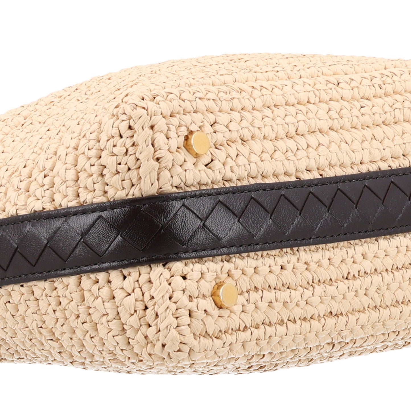 Raffia Woven Nappa Intrecciato Mini Wallace Natural Fondant