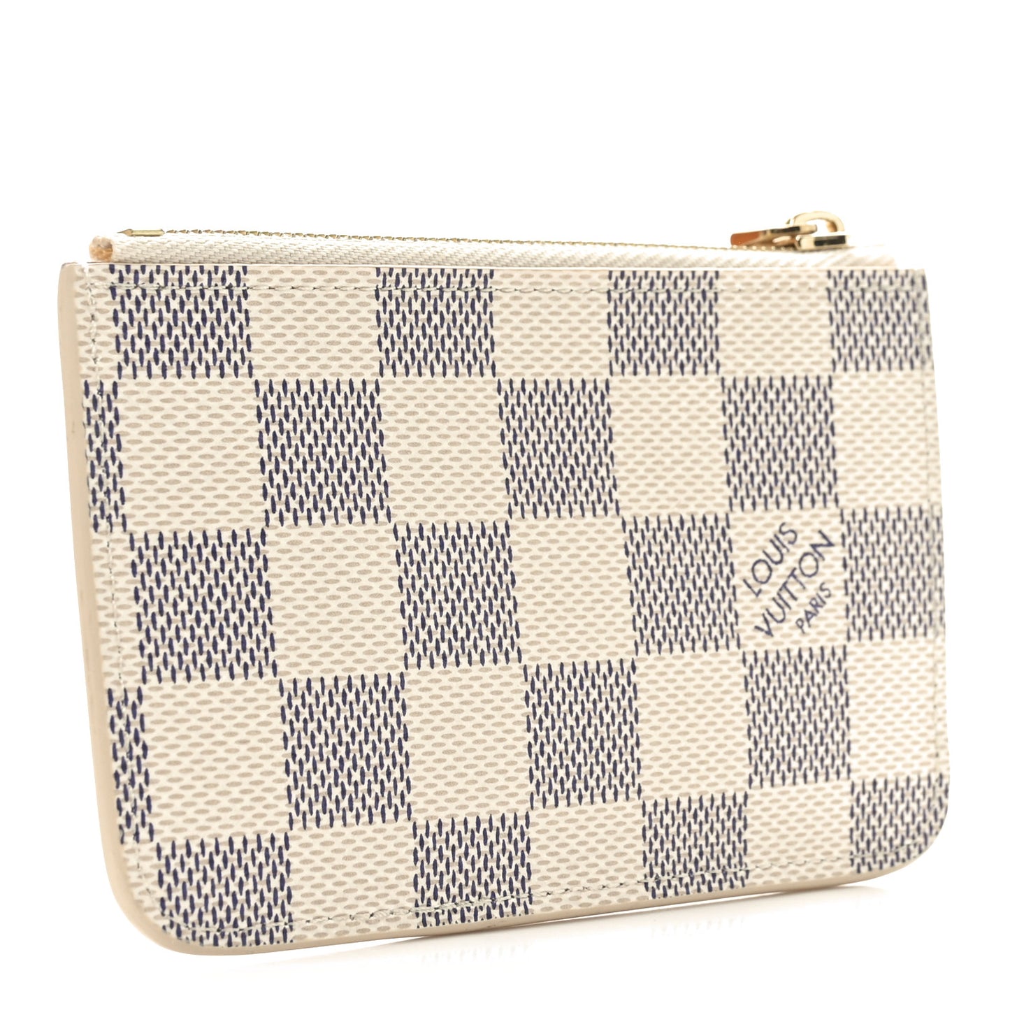 Damier Azur Zipped Romy Card Holder  Rose Ballerine