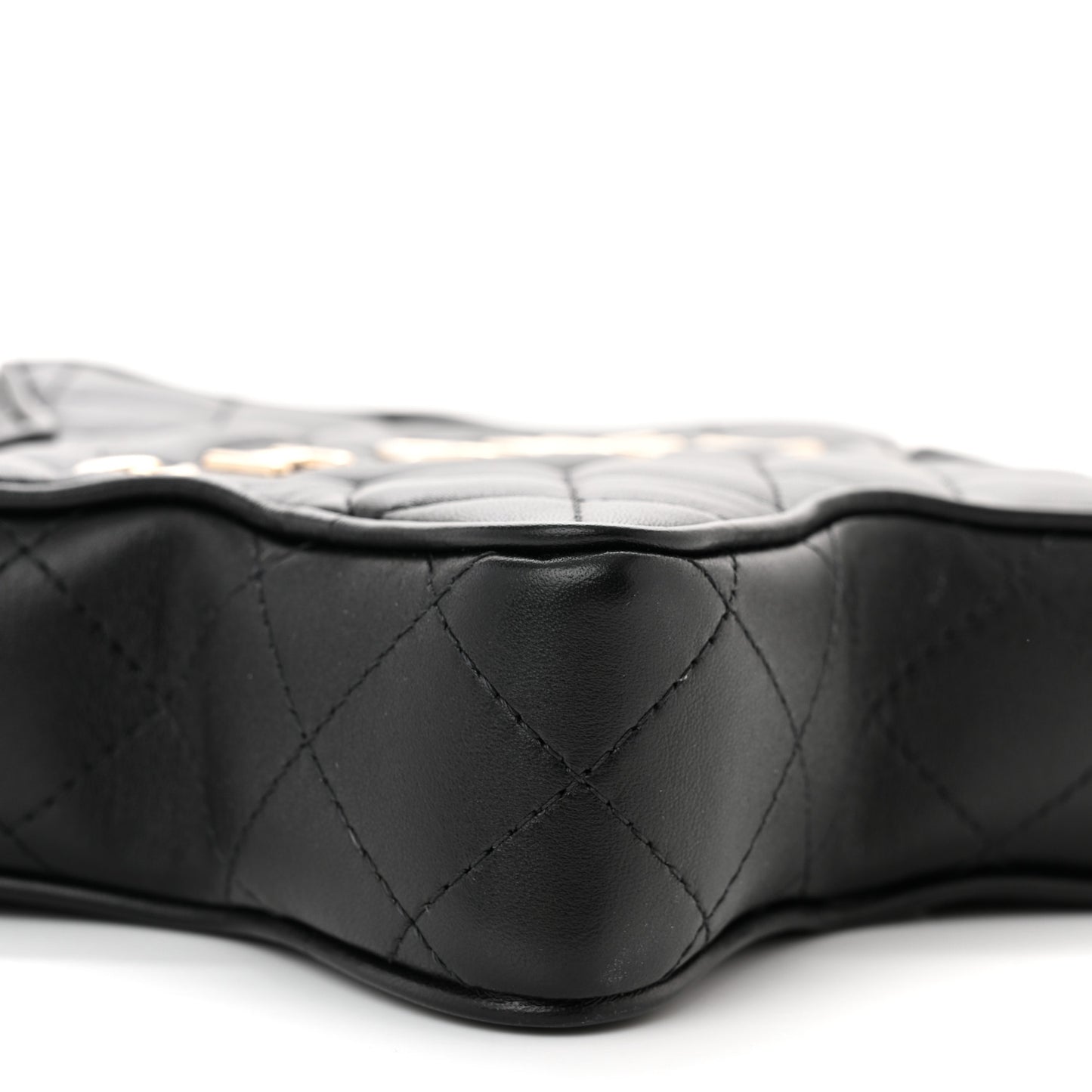 Lambskin Quilted Walk of Fame Star Bag Black