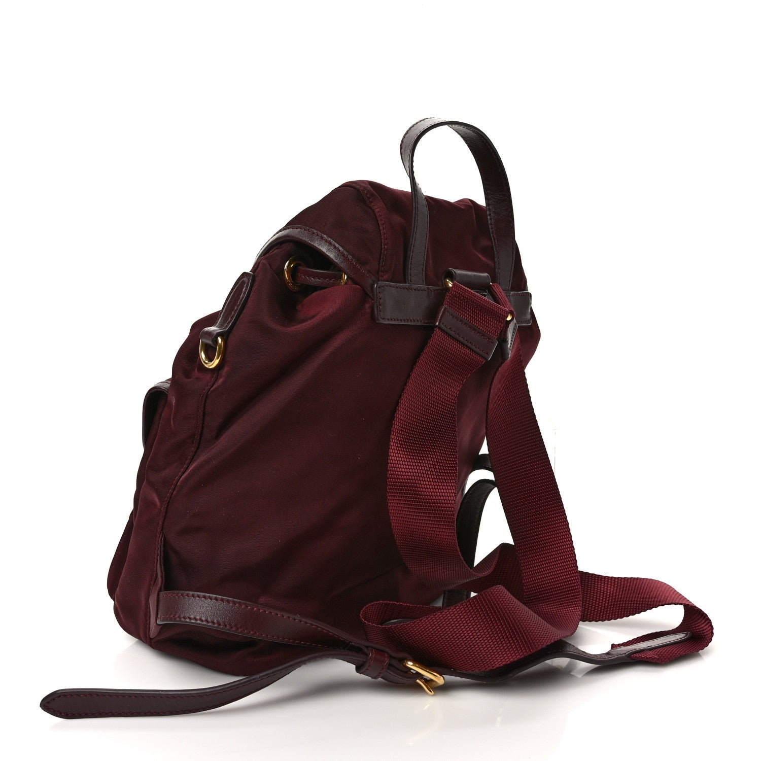 Prada Tessuto Nylon Small Backpack Bordeaux 3 of 9