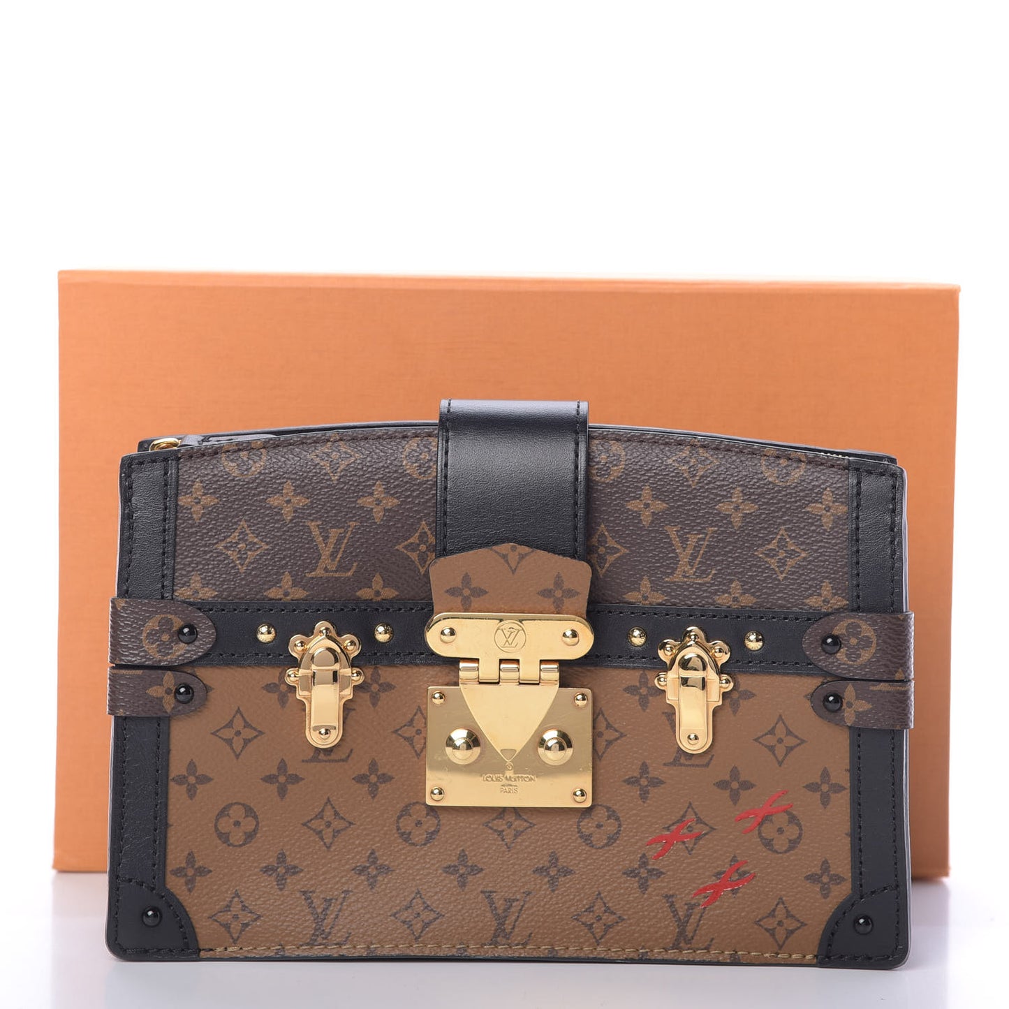 Reverse Monogram Trunk Clutch