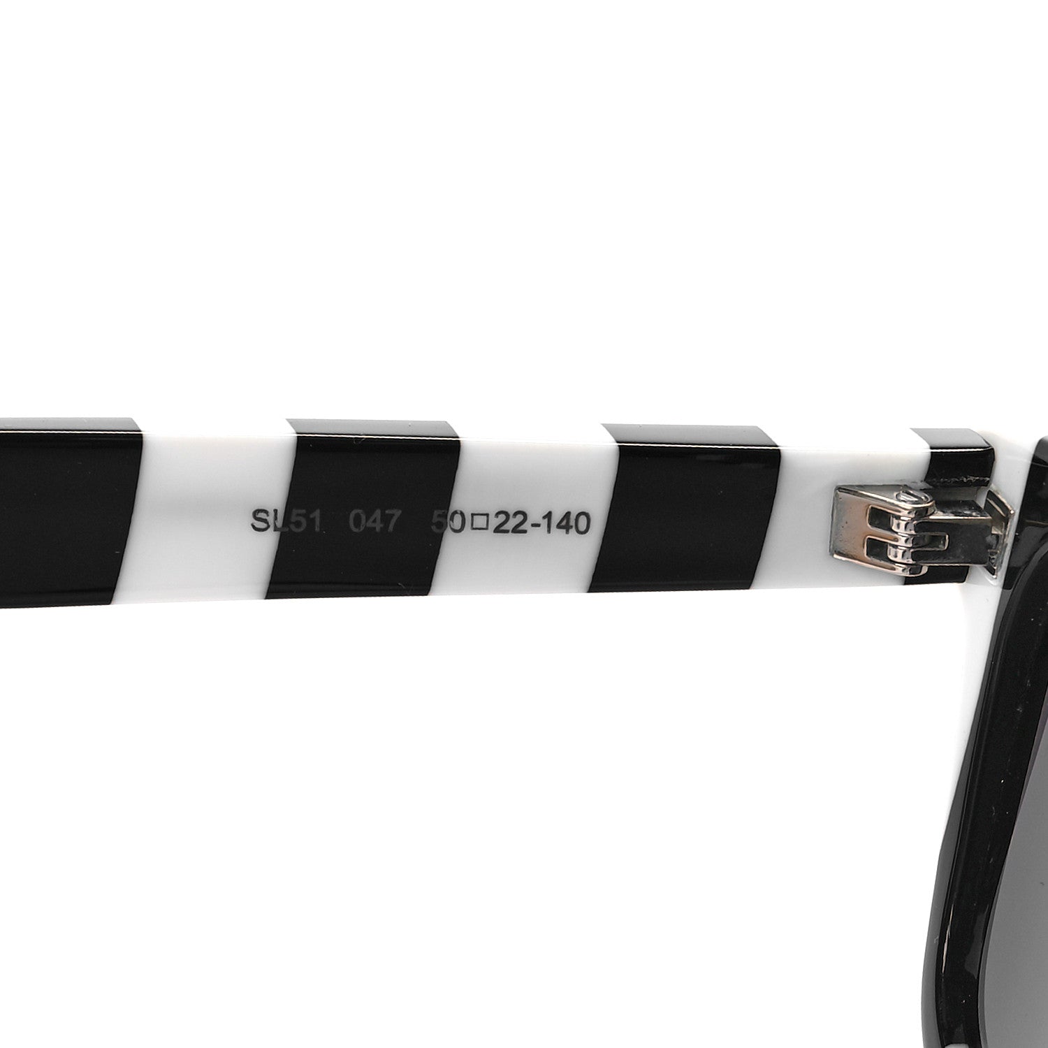 Saint Laurent Acetate SL51 047 Sunglasses Black White 6 of 7