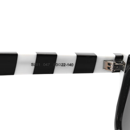 Saint Laurent Acetate SL51 047 Sunglasses Black White 6 of 7