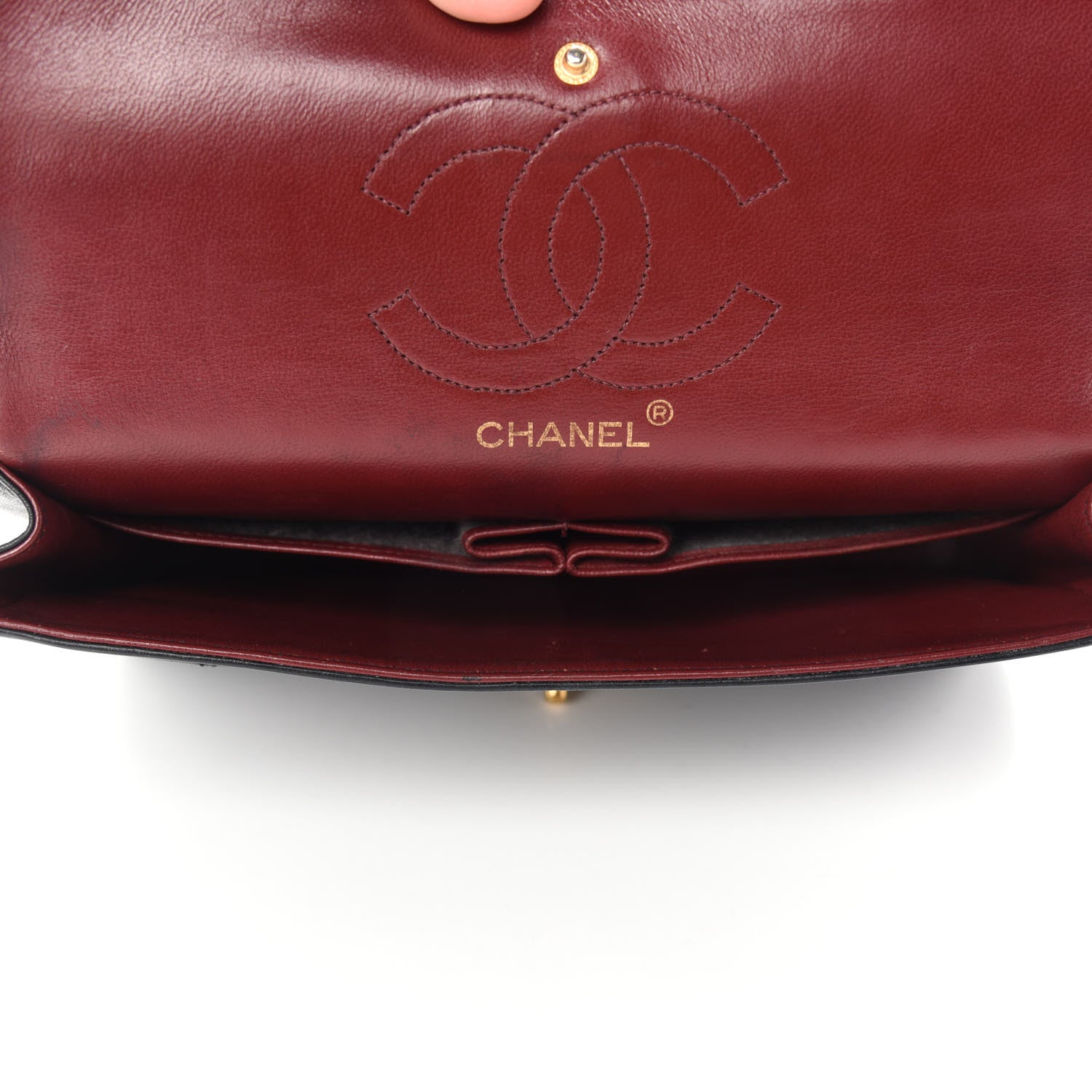 Chanel Lambskin Quilted Medium Double Flap Black 5 of 17