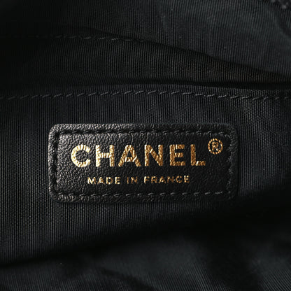Chanel Denim Quilted Mood Small Bucket With Chain Black Multicolor 6 of 9