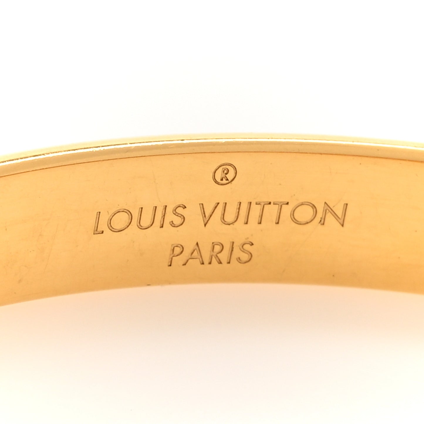 Brass Monogram Nanogram Cuff M Gold