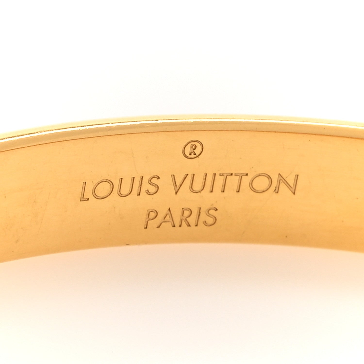 Louis Vuitton Brass Monogram Nanogram Cuff M Gold 4 of 7