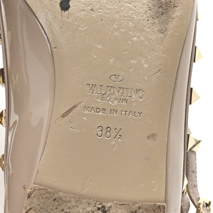 Valentino Garavani Patent Rockstud Cage Ballerina Flats 38.5 Poudre 7 of 8