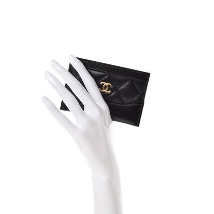 Chanel Aged Calfskin Quilted Gabrielle Card Holder Black 2 of 9
