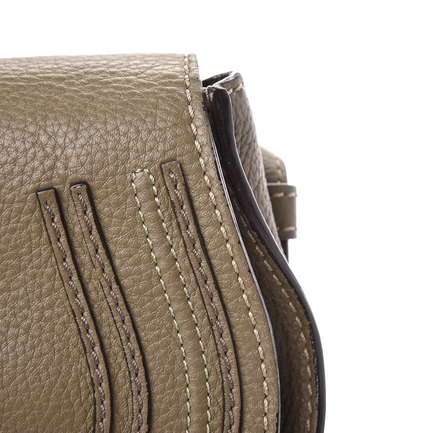 Chloe Calfskin Mini Marcie Round Crossbody Bag Baobab Green 9 of 10