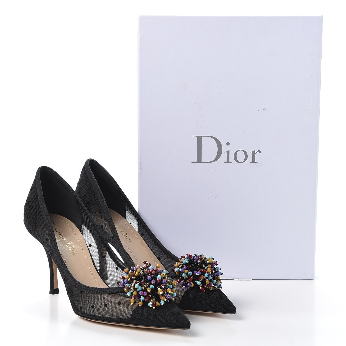 Grosgrain Plumetis Dior Blossom Pump 36 Black