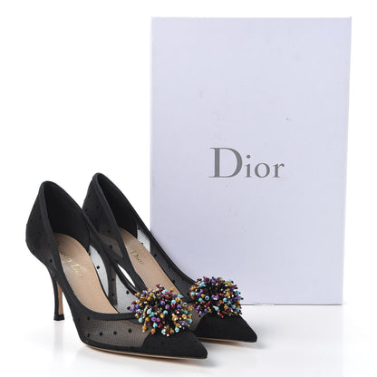 Christian Dior Grosgrain Plumetis Dior Blossom Pump 36 Black 9 of 9