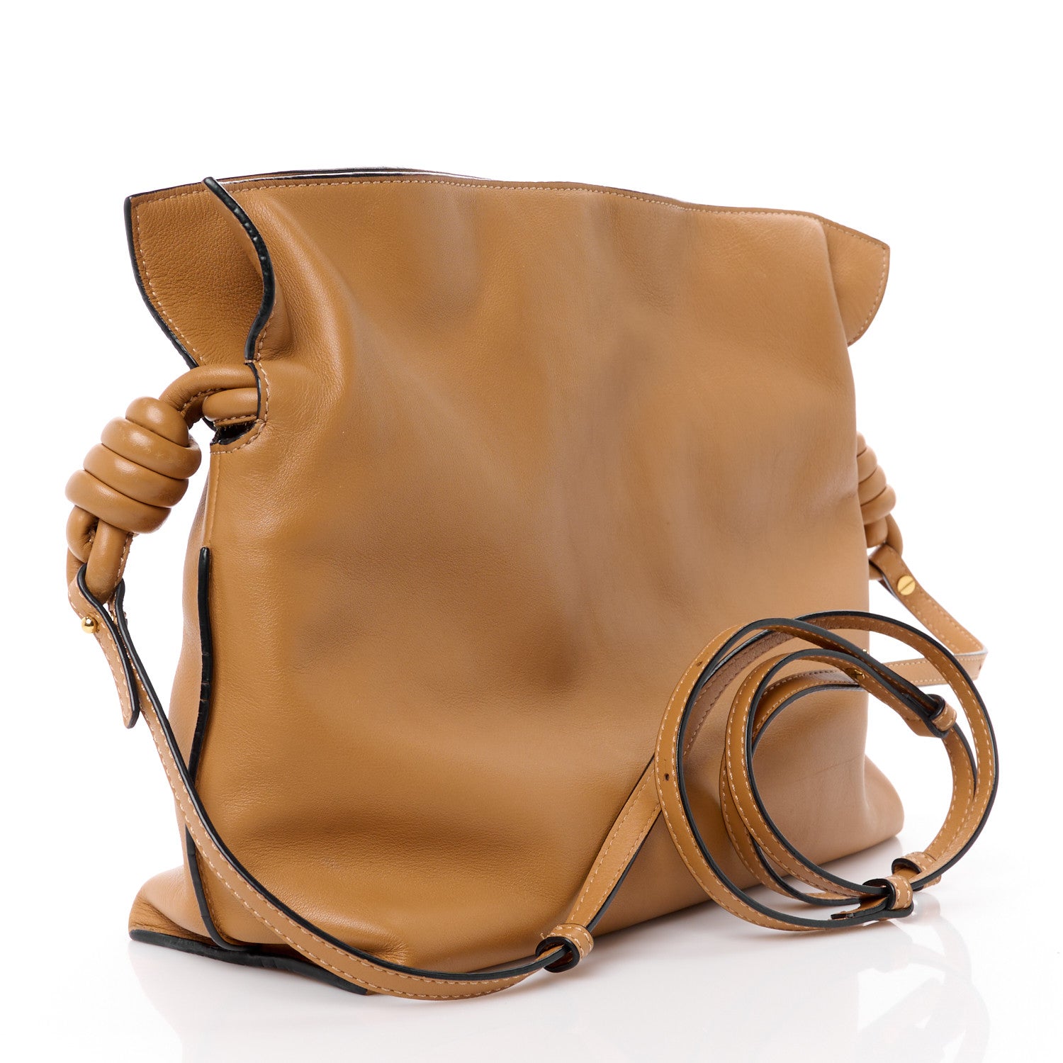 Loewe Calfskin Mini Flamenco Knot Clutch Oak 3 of 12