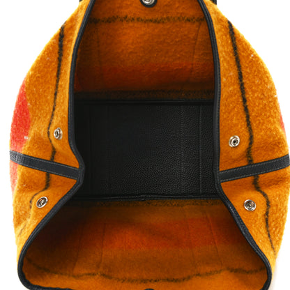 Hermes Wool Rocabar Garden Party Tote 36 MM Orange Black 5 of 9
