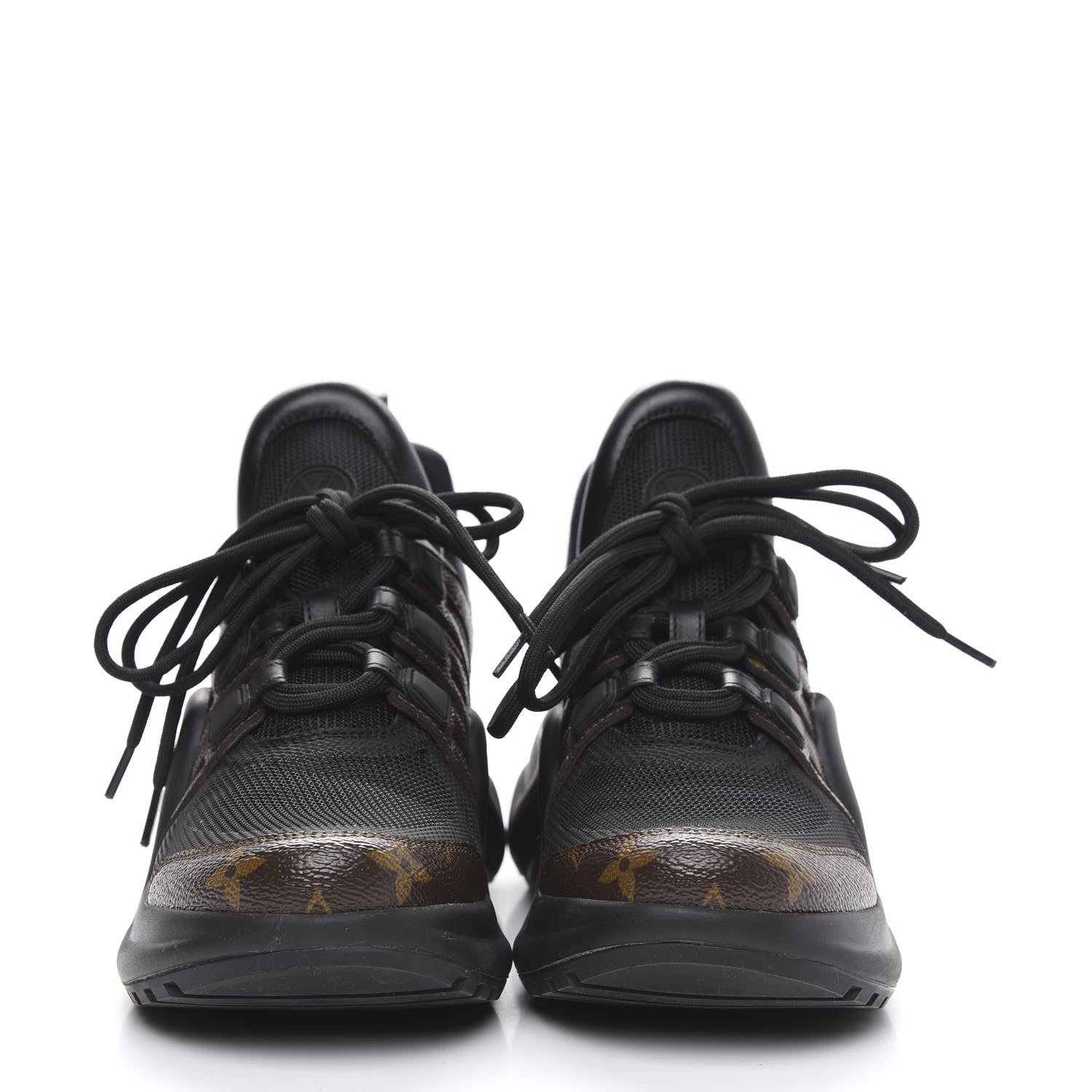 Louis Vuitton Calfskin Patent Monogram LV Archlight Sneakers 37 Black 2 of 9
