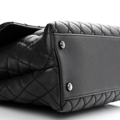 Chanel Caviar Quilted Medium Coco Handle Flap Black 9 of 12