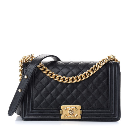 Chanel Caviar Quilted Medium Boy Flap Black 1 of 15