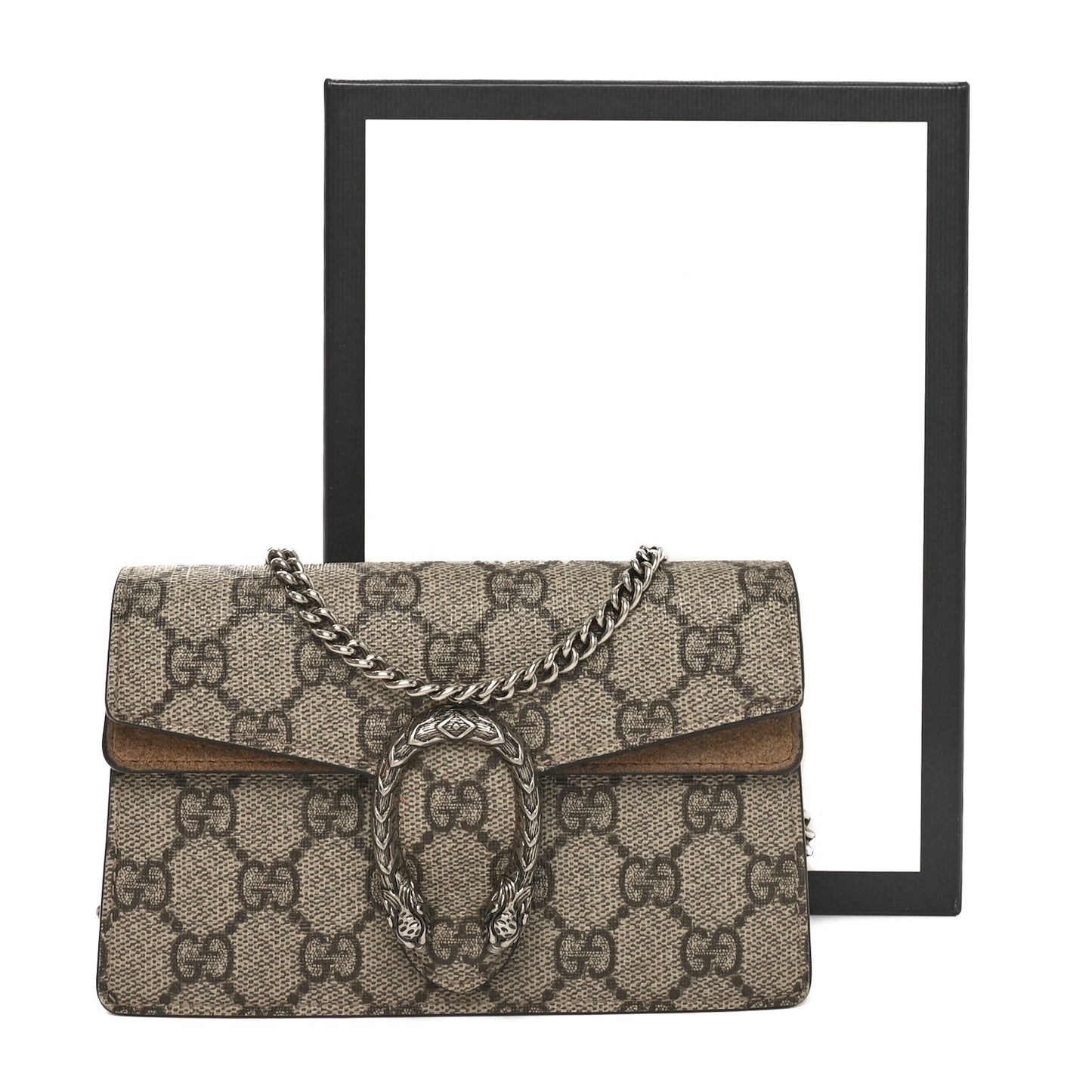 GG Supreme Monogram Super Mini Dionysus Shoulder Bag Taupe