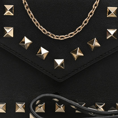 Valentino Garavani Calfskin Rockstud Phone Case With Chain Black 13 of 25