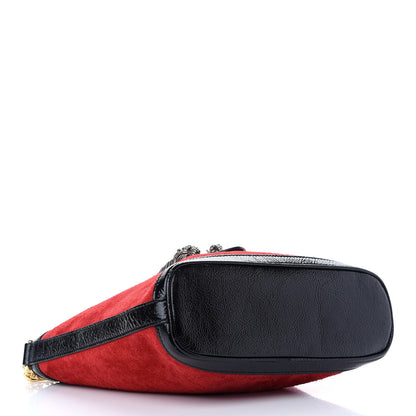Gucci Suede Patent Medium Dionysus Bucket Bag Red 4 of 9