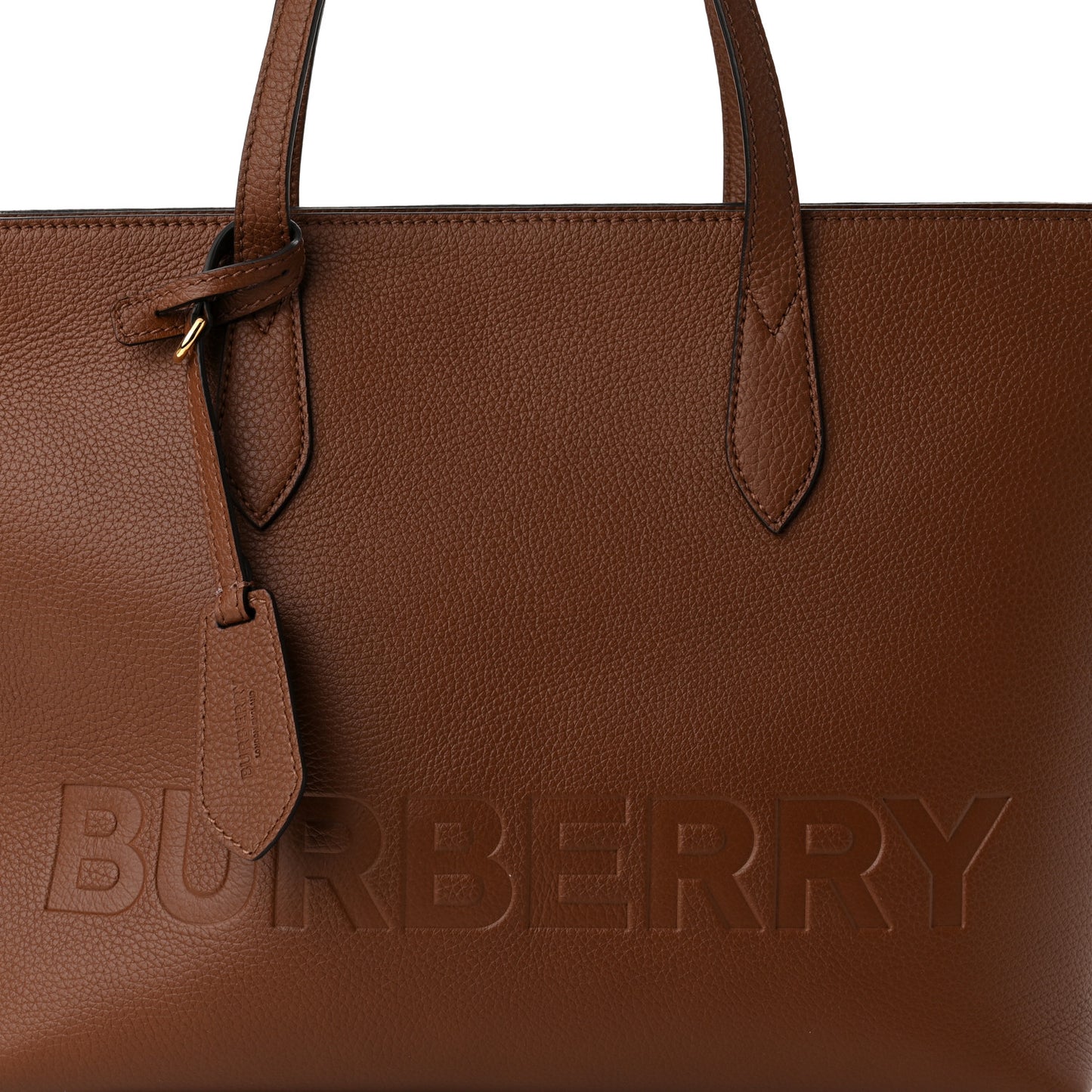 Calfskin Logo Embossed Medium Ardwell Tote Tan