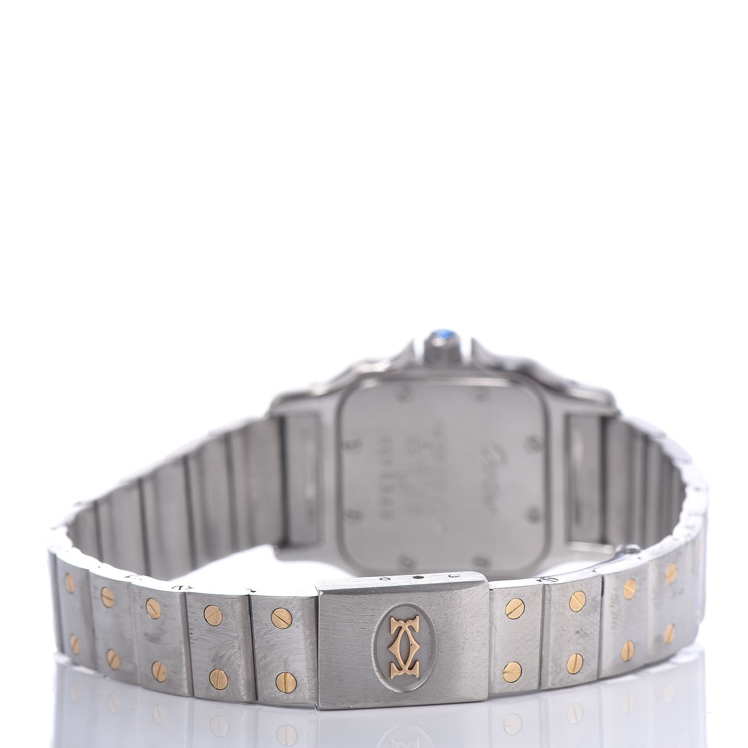 Cartier Stainless Steel 18K Yellow Gold 24mm Santos De Cartier Galbee Quartz Watch 4 of 7