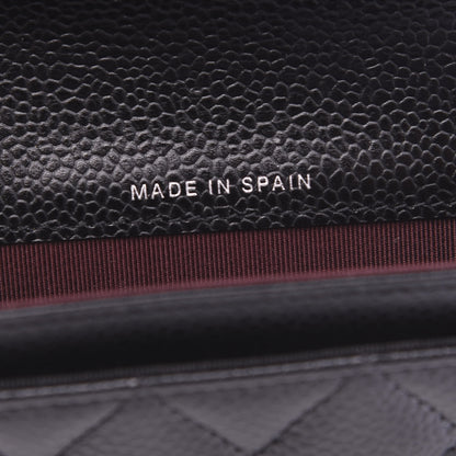 Chanel Caviar Quilted Flap Card Holder Wallet Black 7 of 9