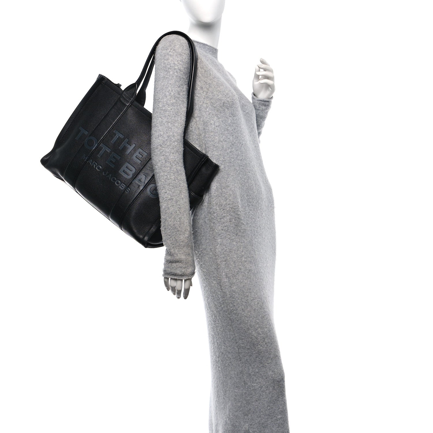 Marc Jacobs Grained Calfskin Large The Tote Bag Black 2 of 9