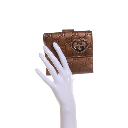 Gucci Guccissima Lovely French Flap Wallet Bronze 2 of 8