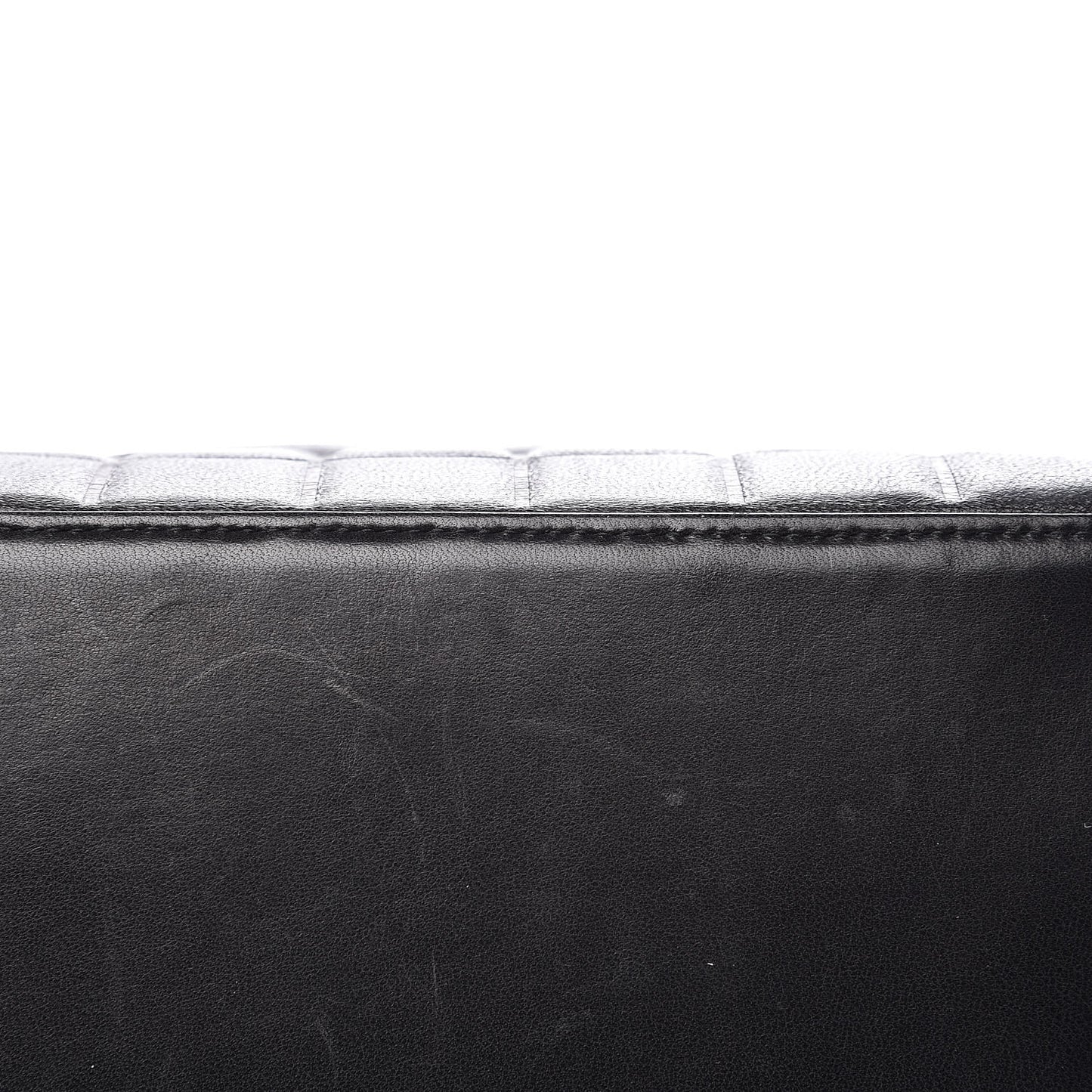 Lambskin Quilted Chocolate Bar Tote Black