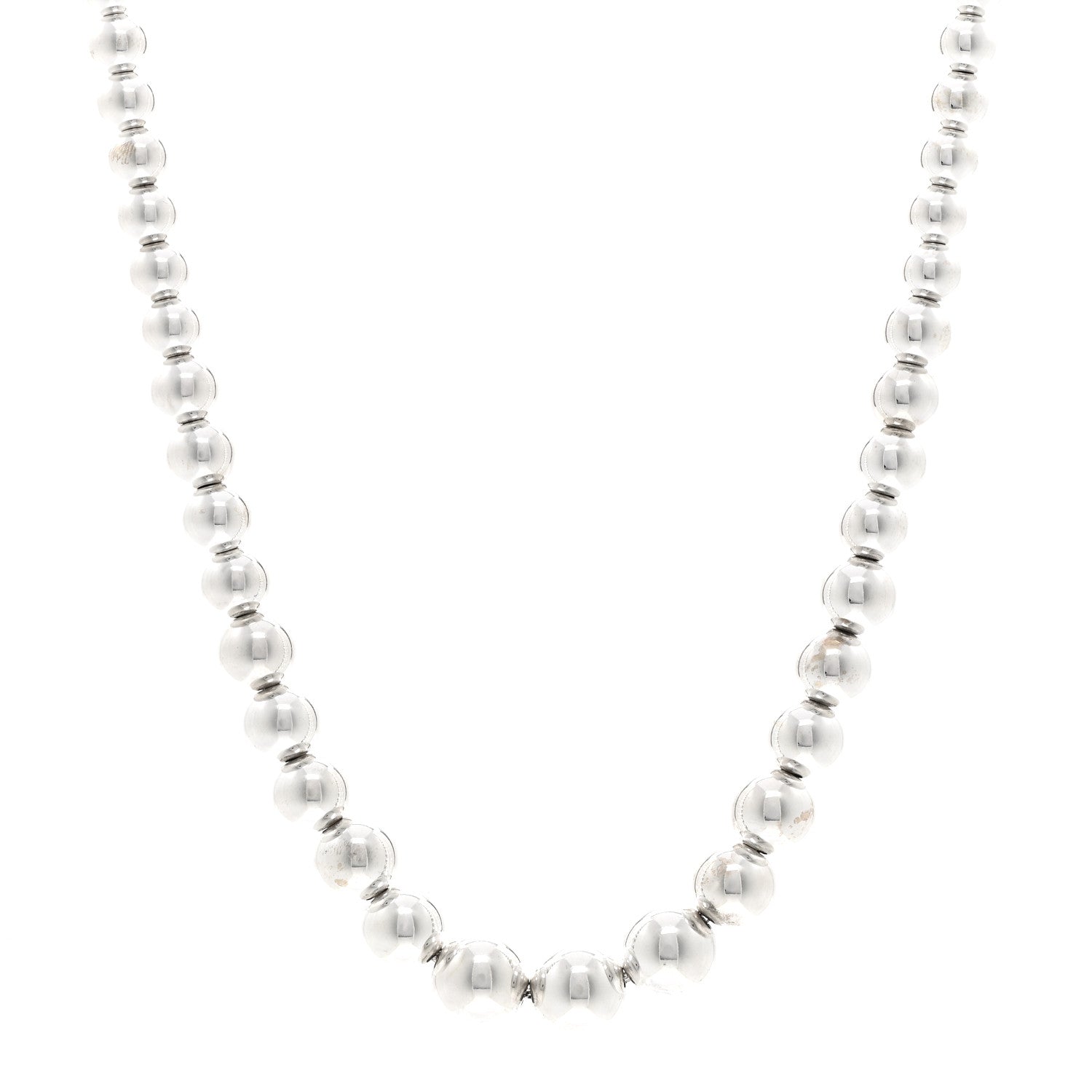 Tiffany Sterling Silver HardWear Graduated Ball Necklace 1 of 4